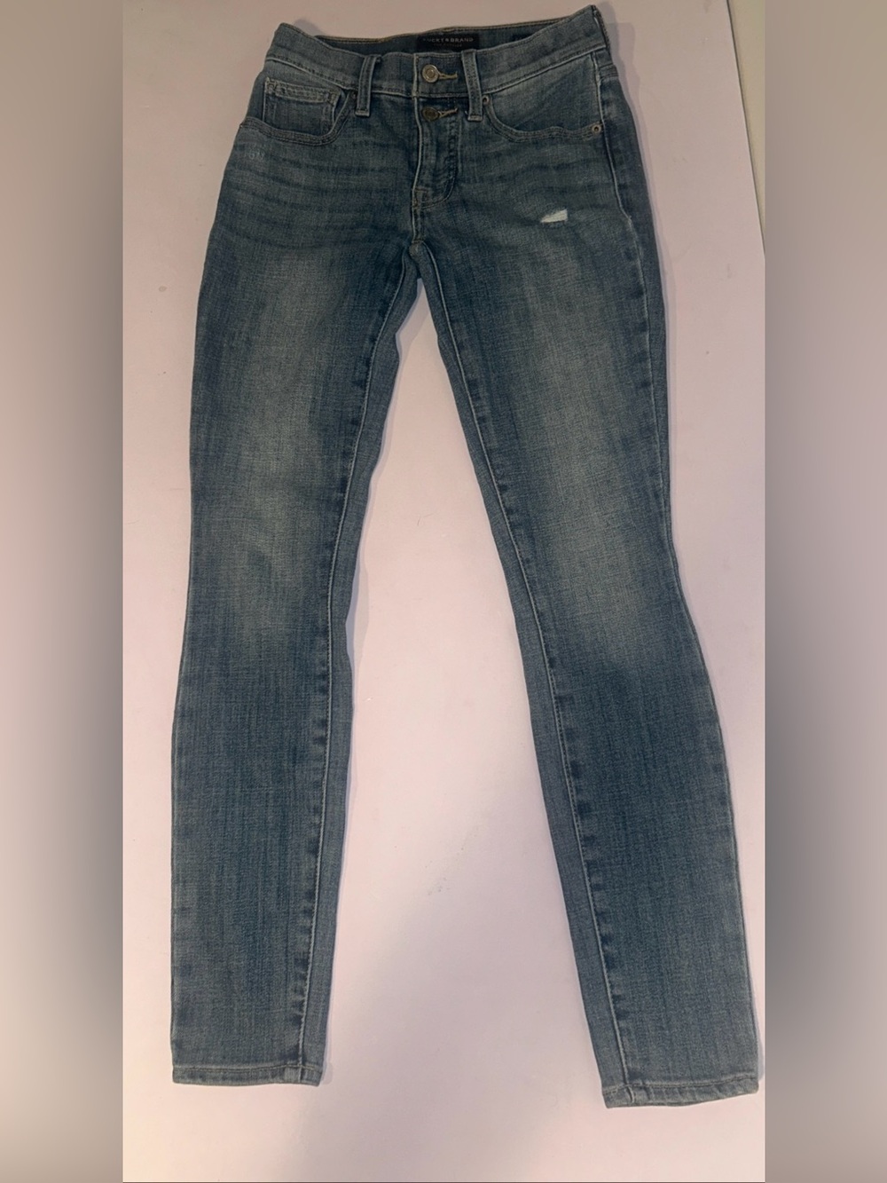 Lucky Brand Jeans 00/24 Ava Mid Rise Skinny Ankle Medium Wash Blue Denim Stretch